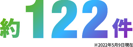 約122件 ※2022年5月9日現在